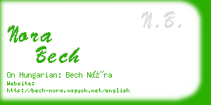 nora bech business card